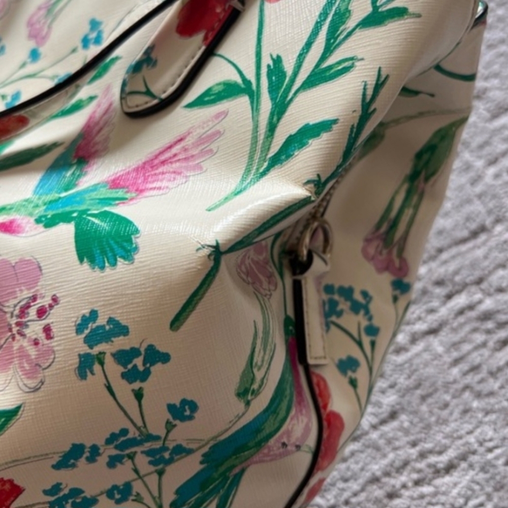 🔥LOW START🔥Kate Spade RARE Evangelie Laural Way Hummingbird & Floral Bag - Picture 15 of 16